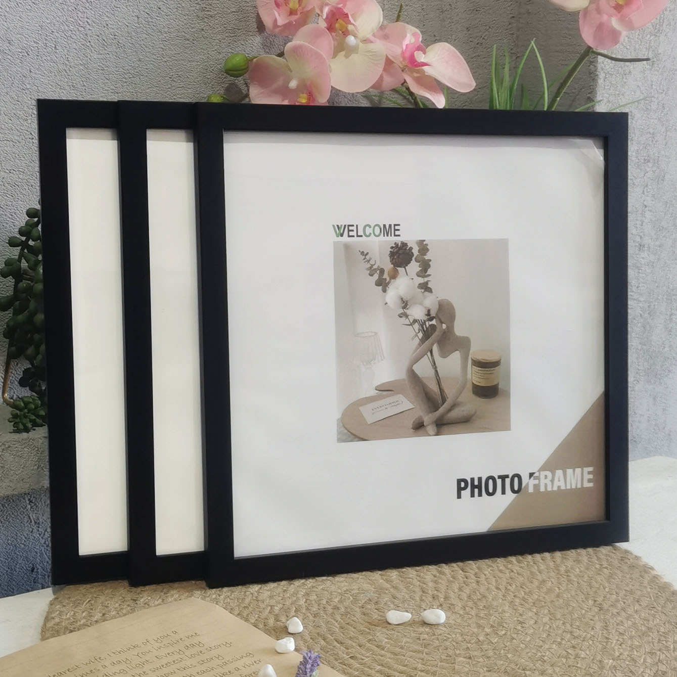 Bamboo Photo Frame - 벽 교수형 또는 데스크탑 장식에 대