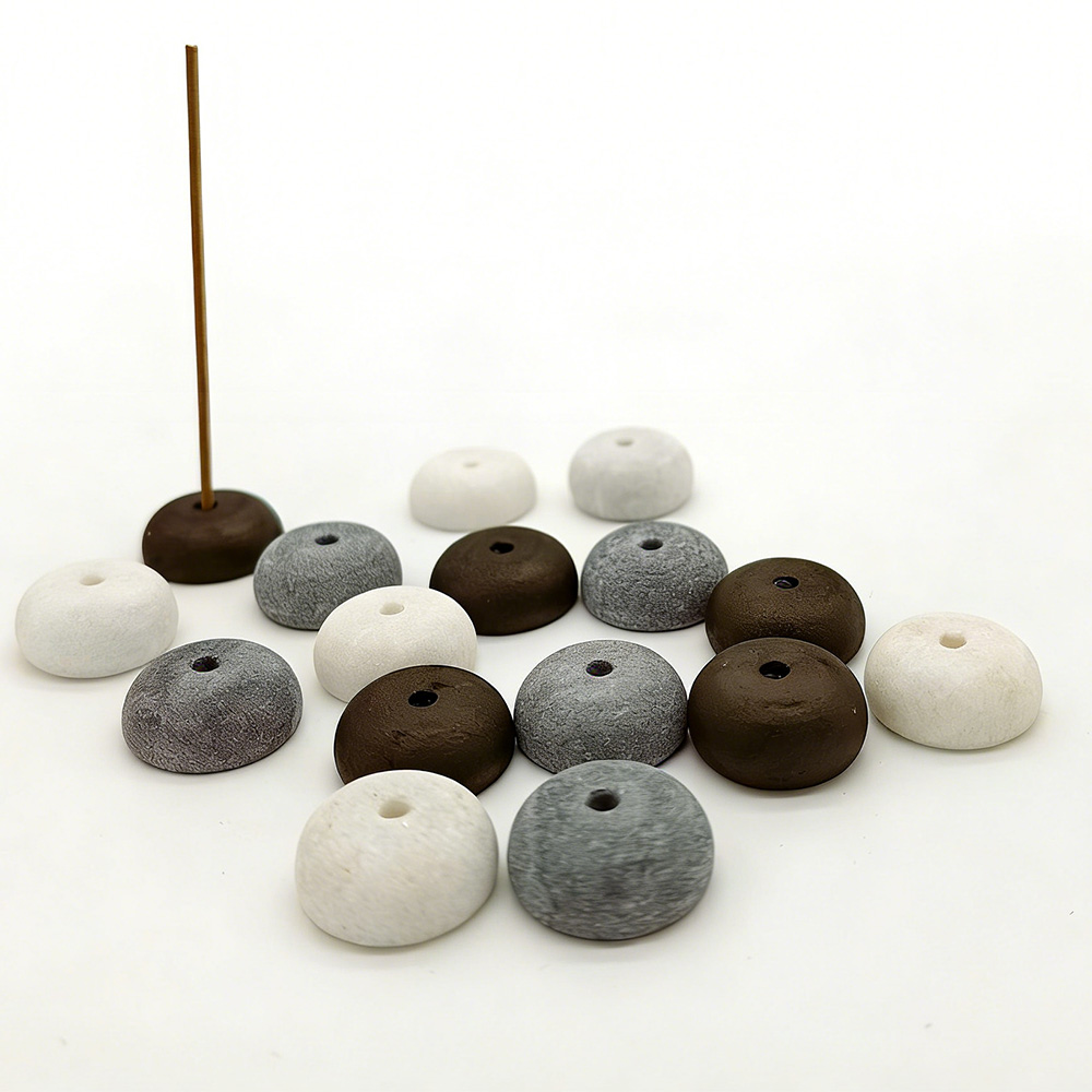 Home Decor Humacao - 2개 천연석 향꽂이 코일 향로 석영석