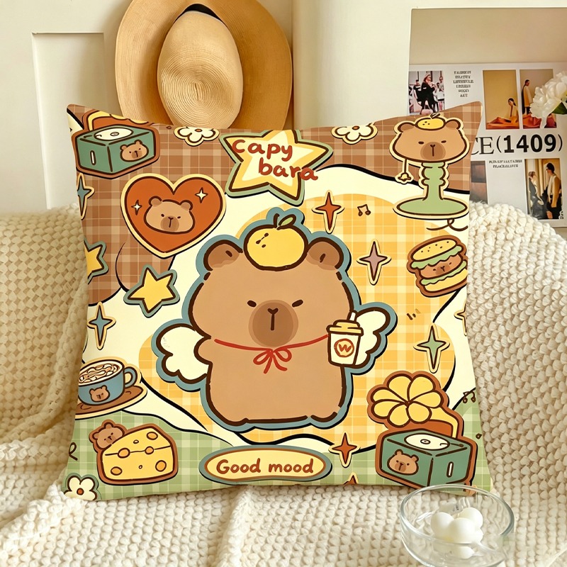 Home Decor Sofa - Capibara 45x45cm 소파 용 베개 커버
