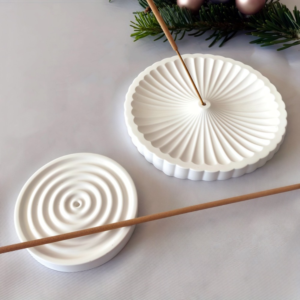 Home Decor Humacao - 2개입 원형 향로 실리콘 몰드 삽입판