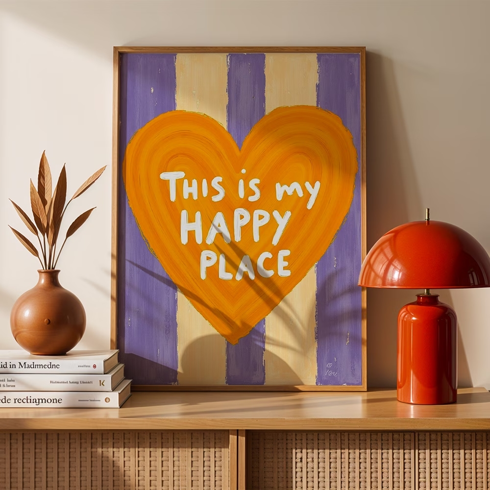 Home Decor Reviews - 현대적이고 복고풍적인 스타일의 '이곳은 나의 행복한