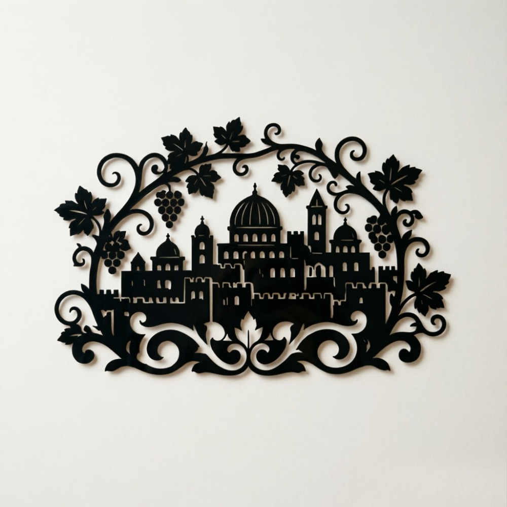 Home Decor In - CIFBUY 철제 벽 장식 예루살렘 스카이라인