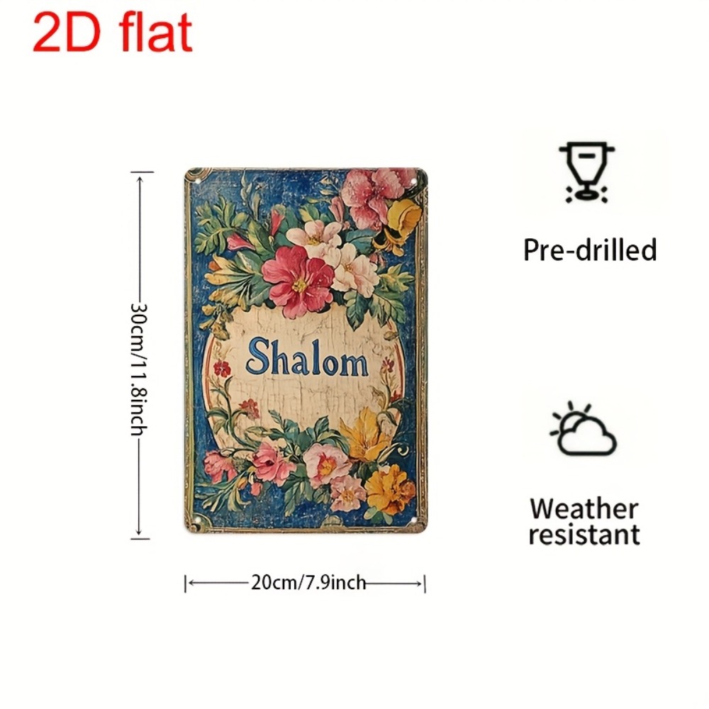 Home Decor In - CIFBUY 빈티지 꽃무늬 샬롬 알루미늄 벽