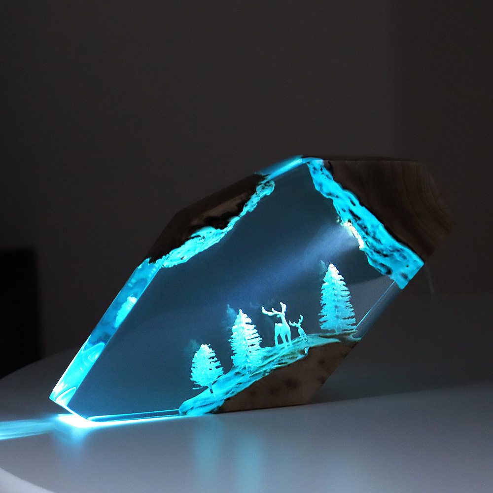 Home Decor Resin - 숲의 요정 사슴 데스크탑 아트 개인