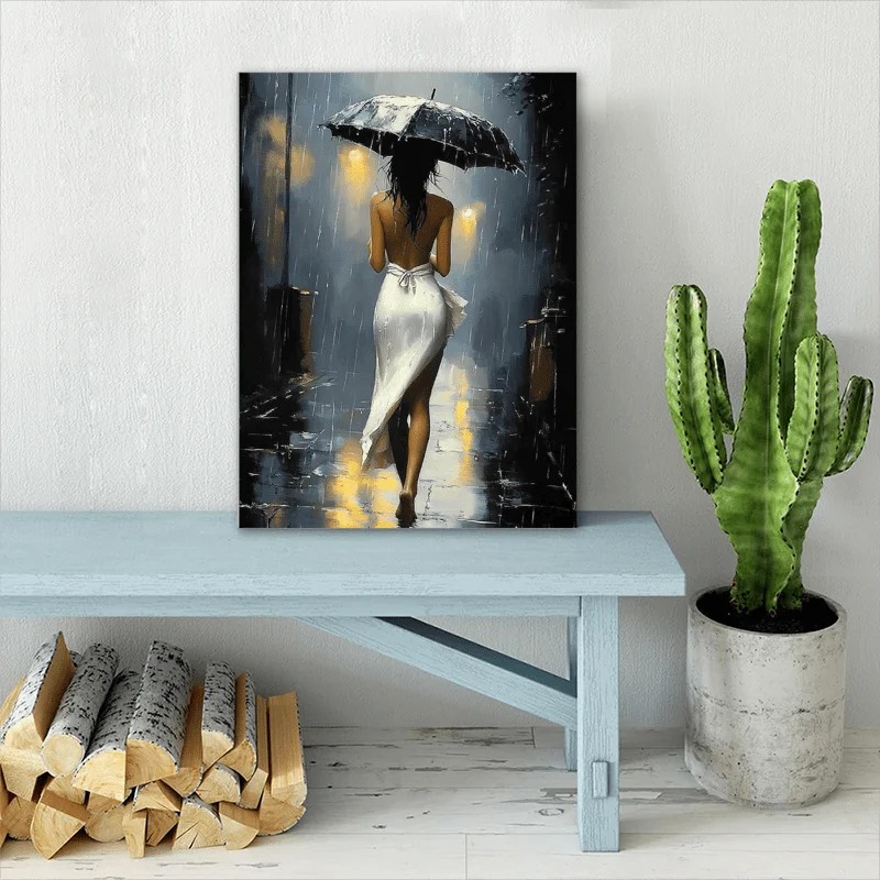 Abstract Oil Painting - [우아한 스타일] 프레임 없는 낭만적인 비오는