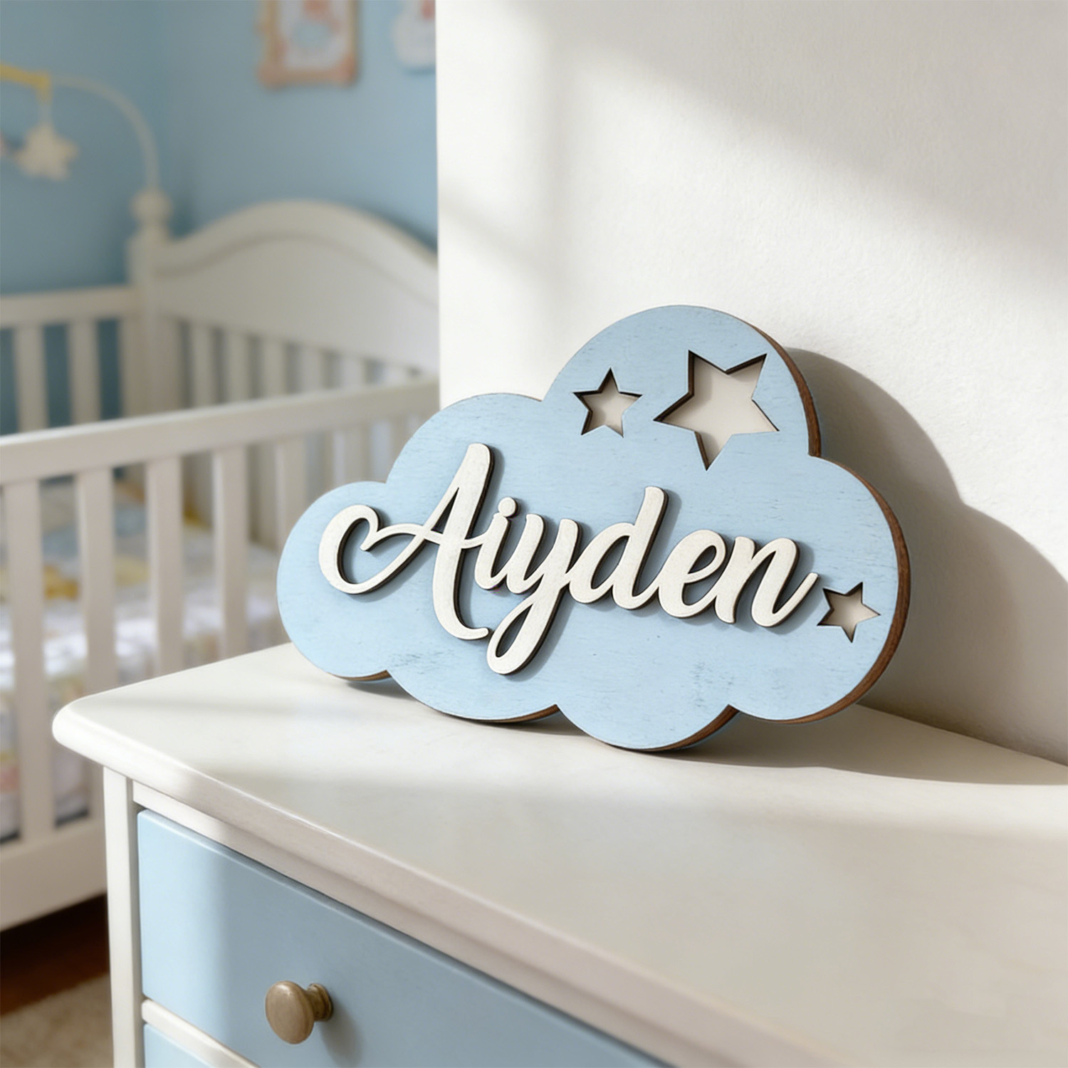 1pc 맞춤형 구름 모양의 나무 성씨 브랜드, 가정 장 - Home Decor Brand 리뷰 및 가격