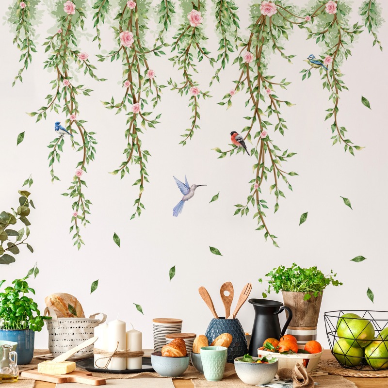 가지 꽃 새 유리 스티커 거실 창 테마 장식 벽 스티커 - Home Decor Window Blinds 리뷰 및 가격