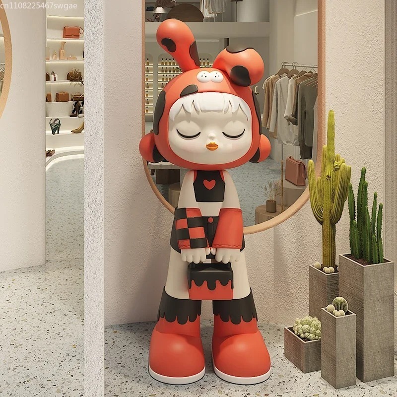 아트 카툰 소녀 조각상 실내 패션 캐릭터 모델 레진 공 - Home Decor Resin 리뷰 및 가격