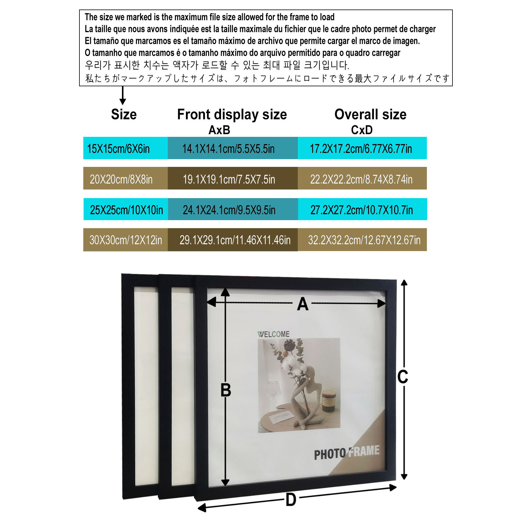 벽 교수형 또는 데스크탑 장식에 대 한 3Pcs 나무  - Bamboo Photo Frame 리뷰 및 가격