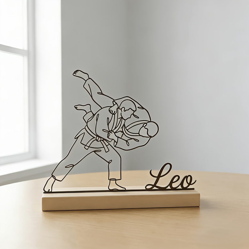 맞춤 각인 유도 무술 조각상 나무 받침대 데스크탑 장식 - Home Decor Unique 리뷰 및 가격