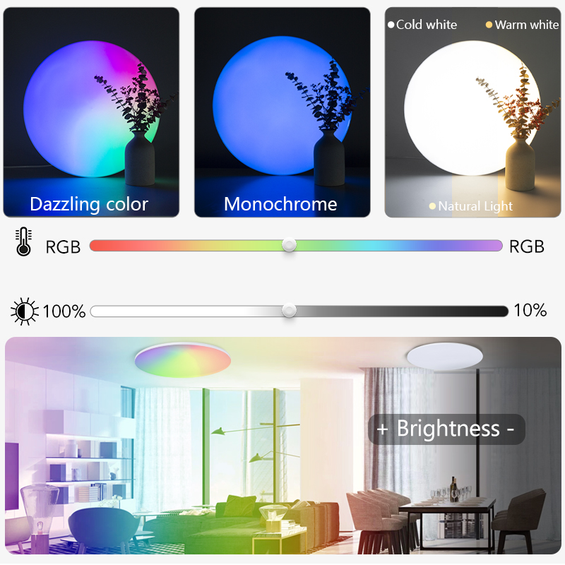 MARPOU 다채로운 RGB 천장 램프, 밝기 조절 가 - Home Decor App Free 리뷰 및 가격