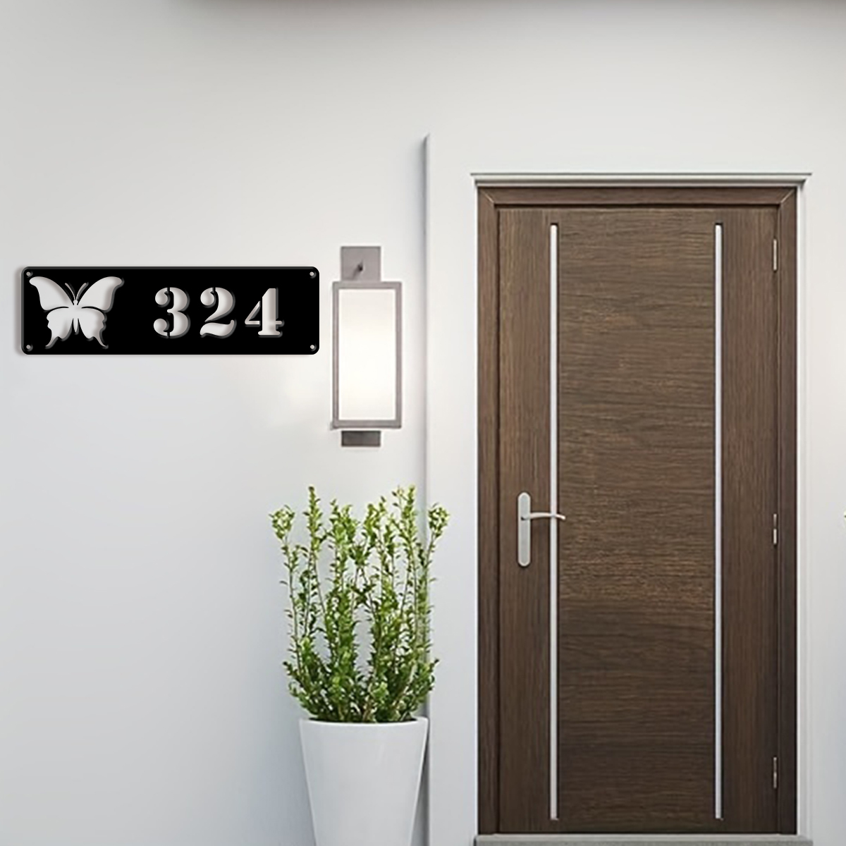 1개 맞춤형 나비 금속 집 번호 표시판, 야외 장식,  - Home Decor Outdoor 리뷰 및 가격