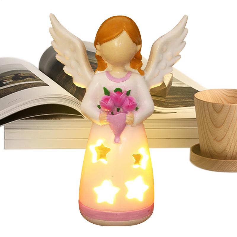 촛대 램프 천사 동상 램프 거실 인형 장식 동상 장식  - Home Decor Resin 리뷰 및 가격