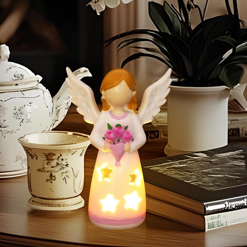 촛대 램프 천사 동상 램프 거실 인형 장식 동상 장식  - Home Decor Resin 리뷰 및 가격