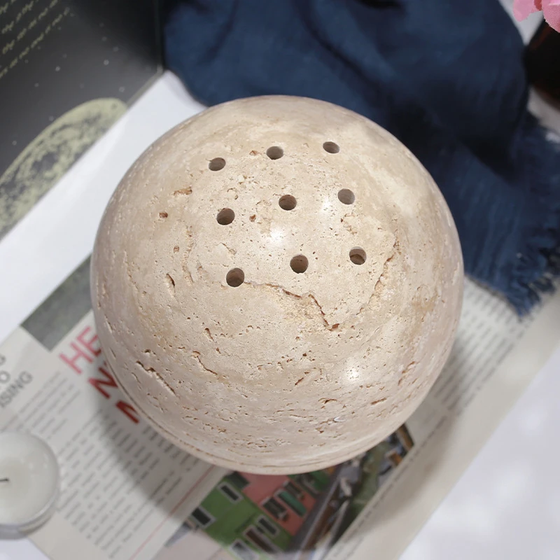 베이지색 구형 무크바르 향로, 가정 장식용 천연 대리석 - Home Decor Humacao 리뷰 및 가격