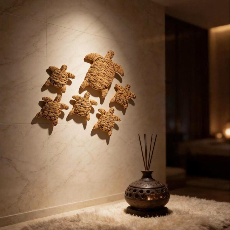 수제 크로셰 거북이 벽걸이 보헤미안 바다거북 장식, 휴 - Home Decor Nautical 리뷰 및 가격
