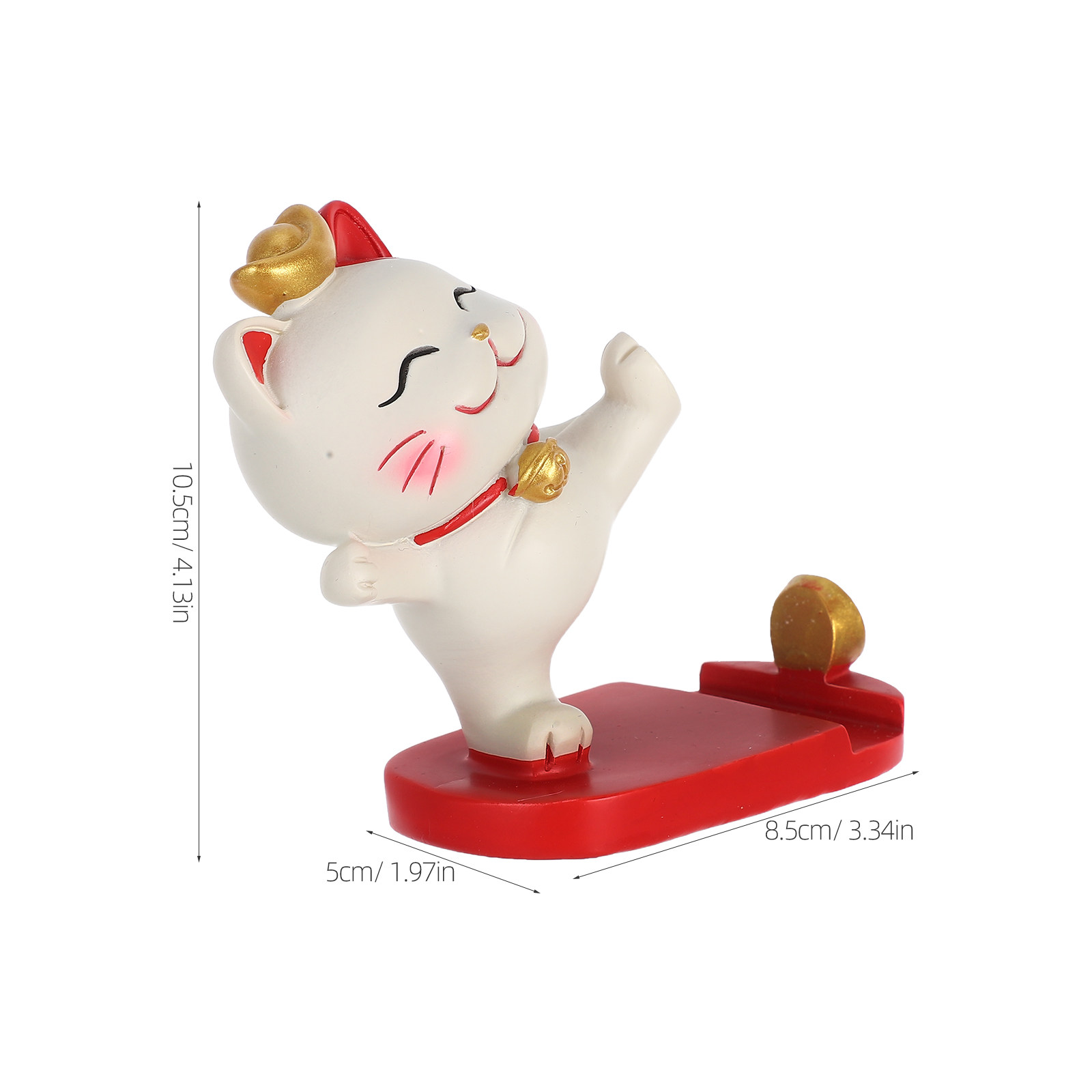 창의적인 레진 중국 행운의 고양이 휴대폰 거치대 귀여운 - Home Decor Resin 리뷰 및 가격