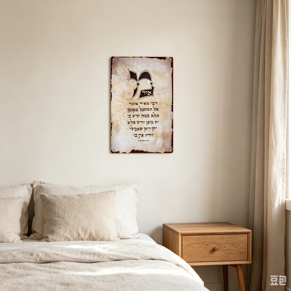 CIFBUY 빈티지 히브리어 토라 스크립트 알루미늄 벽 - Home Decor In 리뷰 및 가격