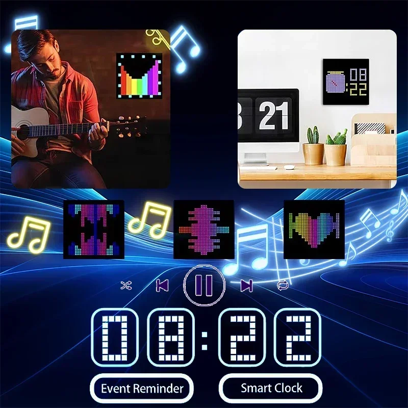 LED 픽셀 디스플레이 앱 제어 프로그래밍 가능 야간  - Home Decor App Free 리뷰 및 가격