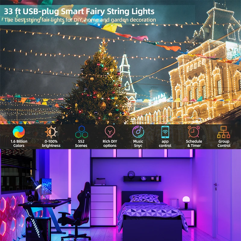 WS2812B 개별 제어 가능한 LED 스트링 조명 R - Home Decor App Free 리뷰 및 가격
