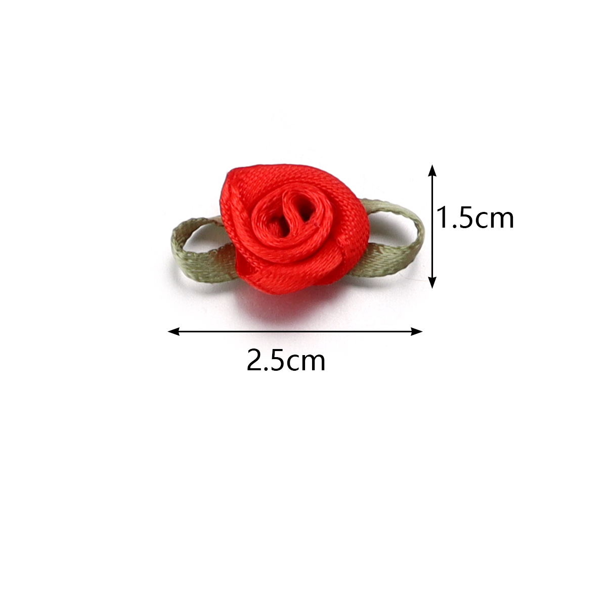 50Pcs 1.5x2.5cm 선택 패션 리본 로즈 로젤 - Home Decor Flowers 리뷰 및 가격