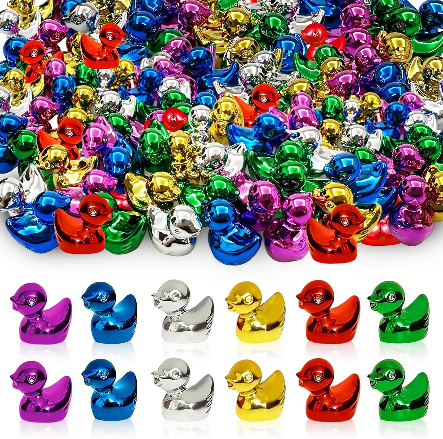 40개 미니 컬러풀 전기 도금 오리 미니어처 작은 동물 - Home Decor Resin 리뷰 및 가격