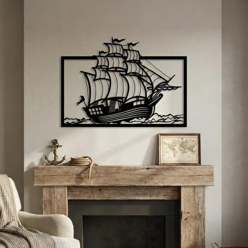 금속 범선 벽 장식, 해안 해양 주택 장식용 해양 입구 - Home Decor Nautical 리뷰 및 가격
