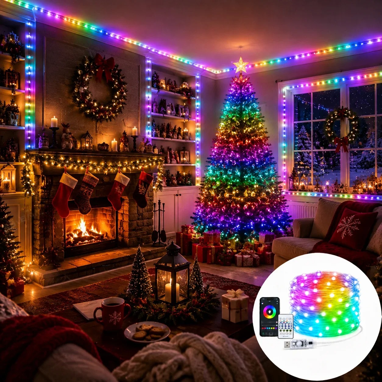 스마트 블루투스 RGB LED 스트링 라이트 USB 앱 - Home Decor App Free 리뷰 및 가격