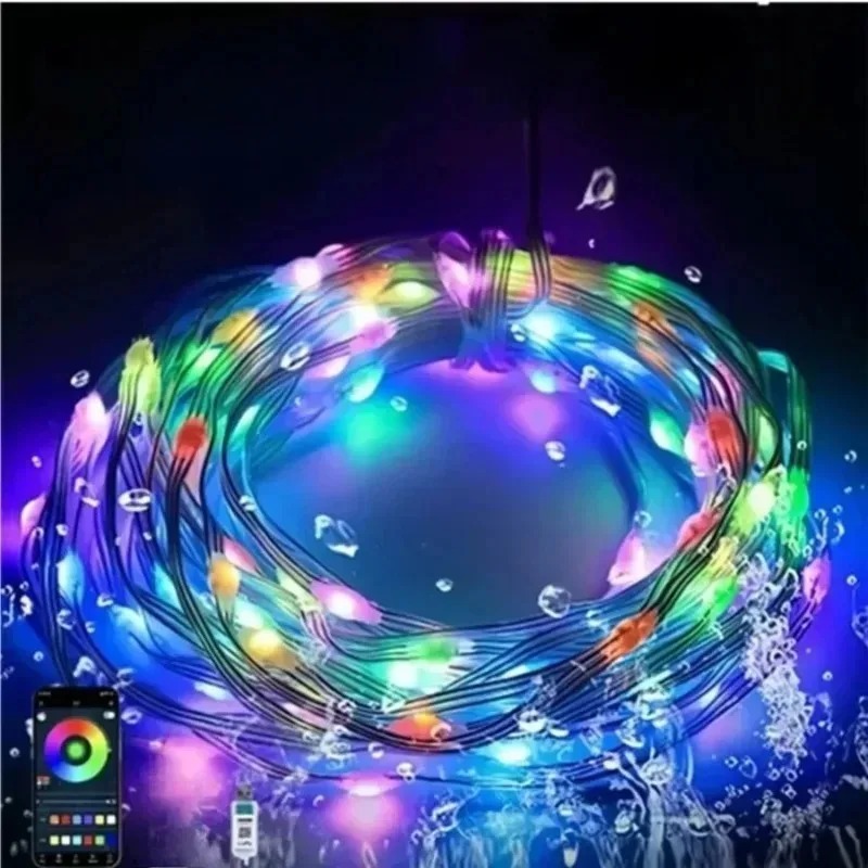 스마트 블루투스 RGB LED 스트링 라이트 USB 앱 - Home Decor App Free 리뷰 및 가격