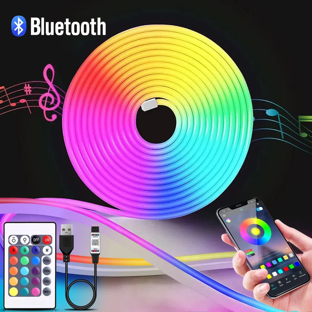 1-5m RGB LED 네온 스트립 라이트 5V USB - Home Decor App Free 리뷰 및 가격